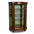 Paine Furniture Empirestyle Glazed Mahogany Curio