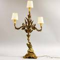 Brass Threelight Figural Candelabra
