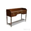Baker Federalstyle Mahogany Threedrawer Console Table