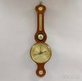English Mahogany Wheel Barometer