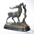 After PierreJules Mne French 18101879 Bronze Figure of a Deer