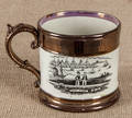 Copper lustre mug 19th c