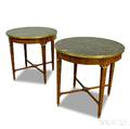 Pair of Baker Louis XVIstyle Ormolumounted Walnut Veneer Gueridons