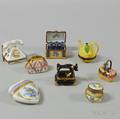Eight Small Limoges Porcelain Pillboxes