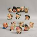 Fifteen Small Royal Doulton Character Jugs