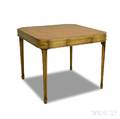 Smith  Watson Federalstyle Inlaid Walnut Veneer Upholstered Games Table