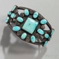 Navajo Silver and Turquoise Bracelet