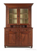 Pennsylvania walnut two part Dutch cupboard ca 1820