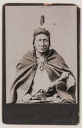 Framed Cabinet Card Photograph of Chief Tommy Hawk by Welch