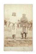 Framed Oversize Cabinet Card Photograph of Chiefs Geronimo and Natches at Their Surrender