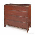 New England painted pine blanket chest ca 1800