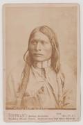 Framed Cabinet Card Photograph of Chief Red Bead by the Huffman Studio