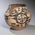 Acoma Blackonwhite Pottery Olla
