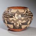 Acoma Black on White Pottery Jar