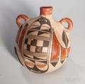 Acoma Polychrome Pottery Canteen