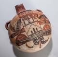 Large Hopi Polychrome Pottery Canteen