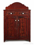 Pennsylvania painted poplar jelly cupboard mid 19th c