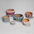 Six Paiute Beaded Baskets