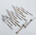 Fourteen Tiffany  Co Vine Pattern Luncheon Sterling Silver Forks