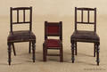 Pair of miniature mahogany Federal dining chairs