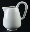 Danish Style White Glazed Ceramic Pitcher