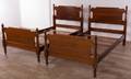 Davis Cabinet Company Walnut Twin Beds Pair