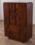 Paul Evans Style Lane Brutalist Chest