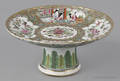 Chinese export porcelain rose medallion compote 19th c