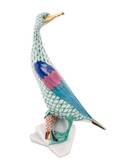 Herend Fish Master Fishnet Porcelain Figurine
