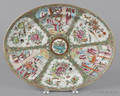 Chinese export porcelain rose medallion platter 19th c