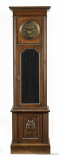 Oak tall case clock