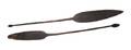A Group of Two Carved Wood Paddles
