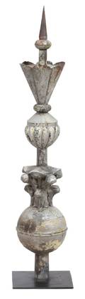 Two French Zinc Roof Finials