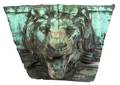 A Continental Patinated Cast Lead Lion Mask Wall Mount