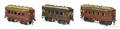 Three Marklin train cars