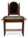 An English Mahogany Shaving Stand and Mirror