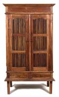 A Javanese Teak Two Door Cabinet