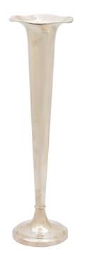 An American Weighted Silver Trumpet Form Vase