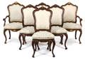 A Set of Six Karges Louis XV Style Dining Chairs