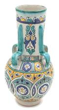 A Persian HandPainted Ceramic Vase