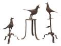 Three Middle Eastern Metal Figures of Birds