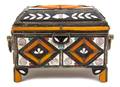 A Moroccan Bone and Stone Inlay Jewelry Box