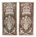 A Pair of Continental Block Painted Linen Panels