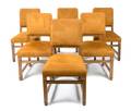 A Set of Six Continental Art Deco Inlaid Dining Chairs