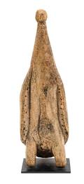 A Carved Wood Figure of a Bird