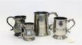 A Group of Four Pewter Mugs
