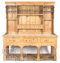 French provincial pine twopart cupboard