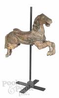 Painted pine carousel horse