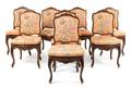 A Group of Eight Louis XV Style Dining Chairs