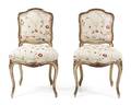 A Pair of Louis XV Style Painted Side Chairs